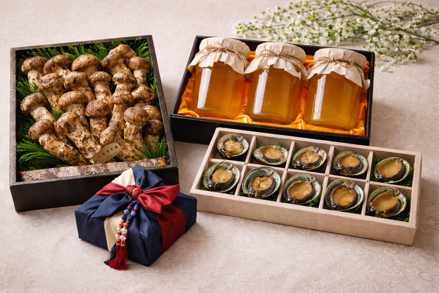 상견례_답례품_송이버섯_꿀_전복