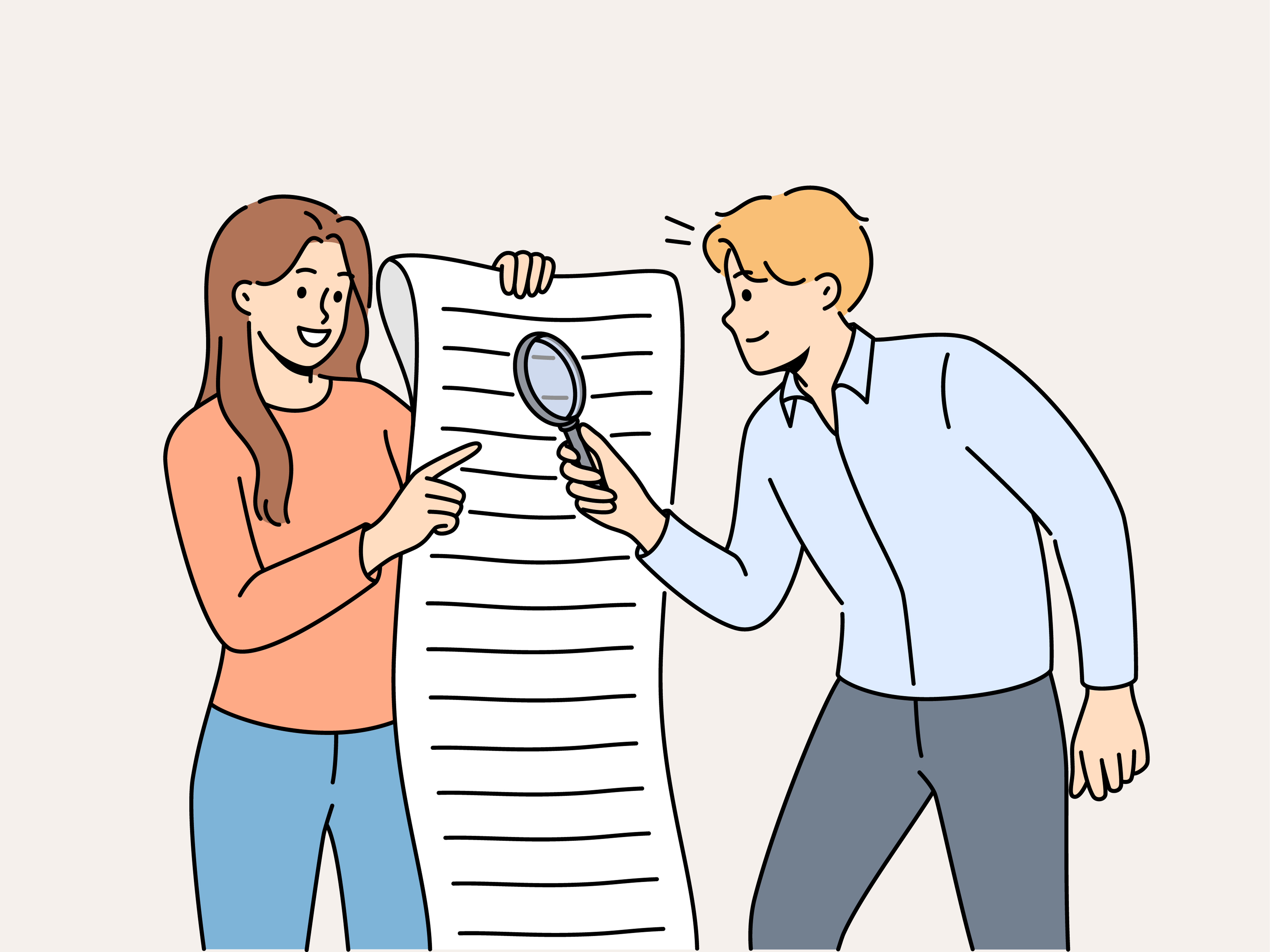 자세히 알아보는 사람 이미지