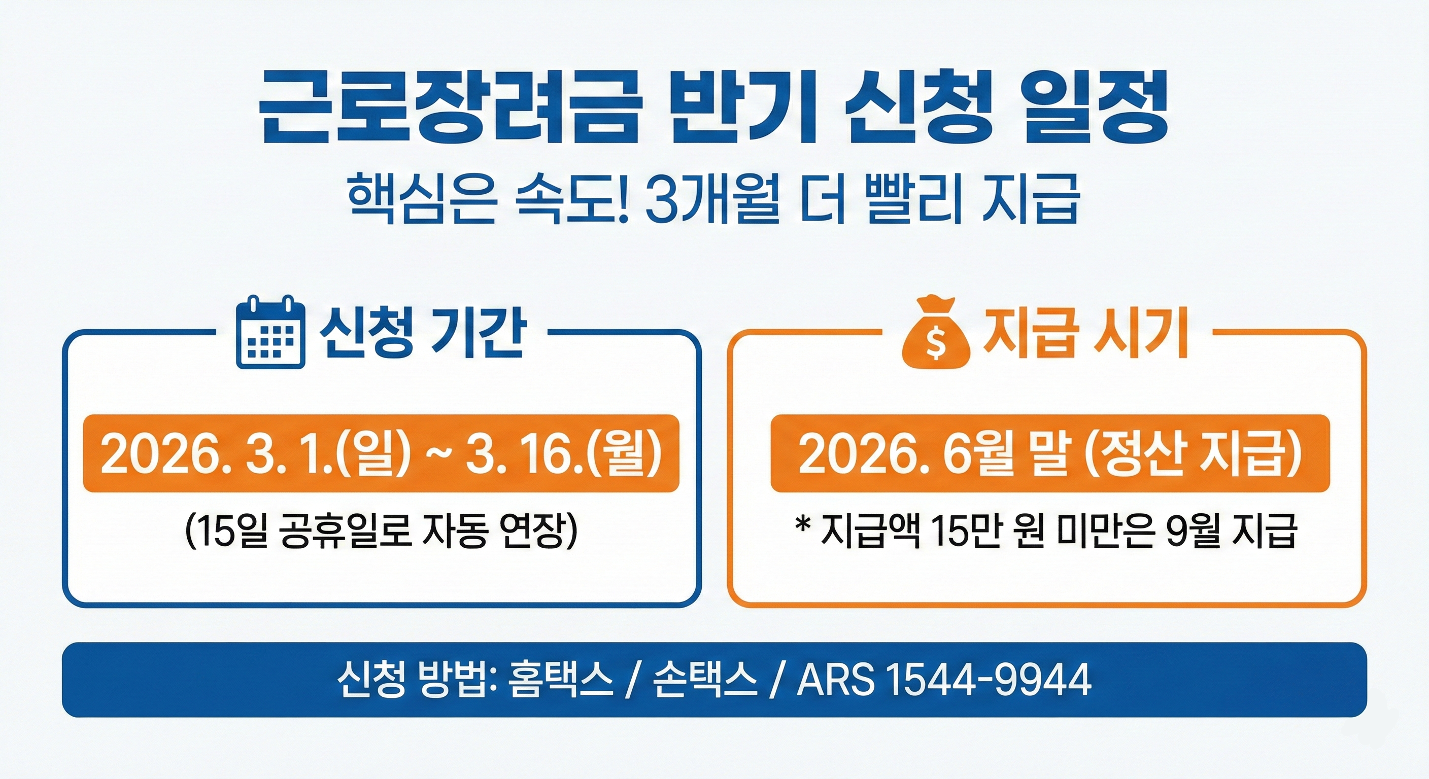 근로장려금 일정